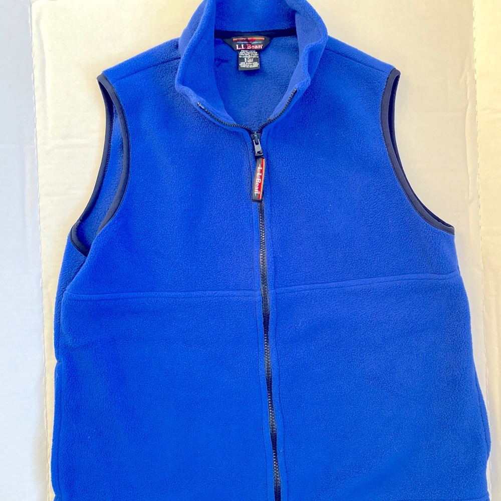 L.L. Bean men’s polar fleece vest blue size small